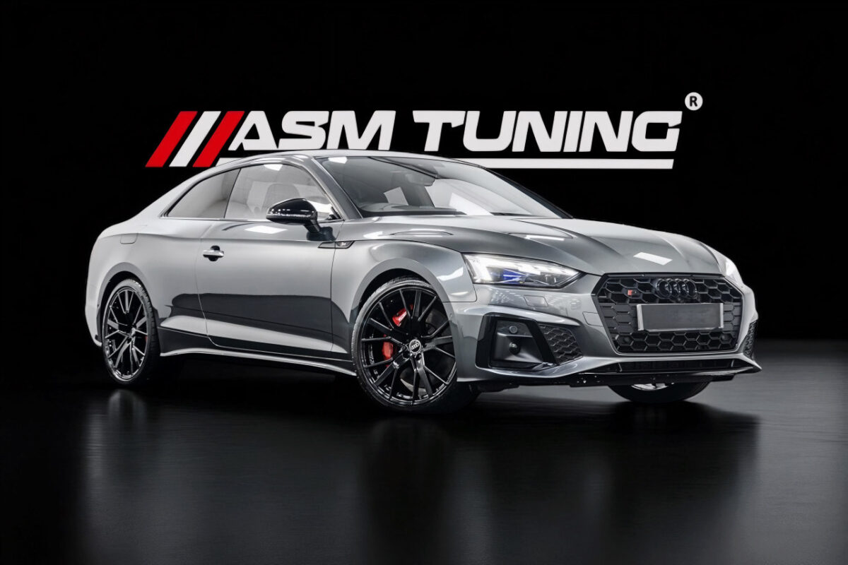 Colecție Carbon & Performanță Audi A5/S5 B9 Audi S5 B9 echipat cu piese tuning din carbon – splitter frontal, difuzor și eleron by ASM Tuning