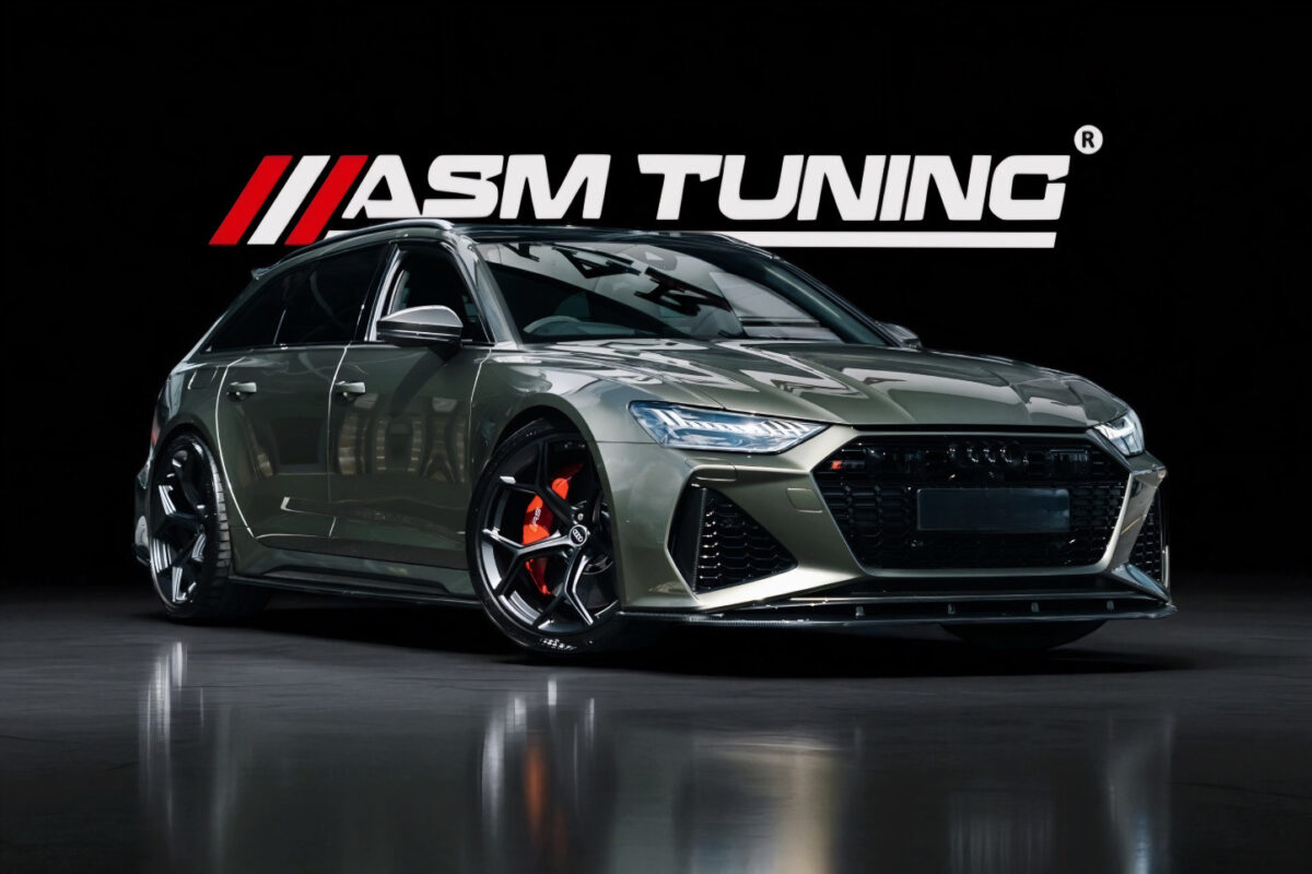 Colecție Carbon & Performanță Audi RS6 C8 Audi RS6 C8 Avant cu pachet complet carbon – splitter, difuzor, eleron si downpipe de la ASM Tuning