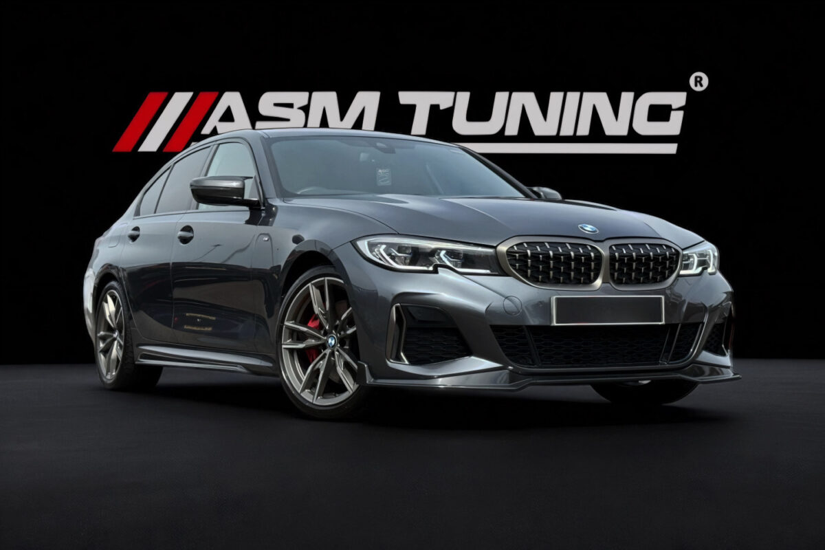 BMW Seria 3 G20 echipat cu splitter, difuzor și eleron carbon ASM Tuning – colecție completă