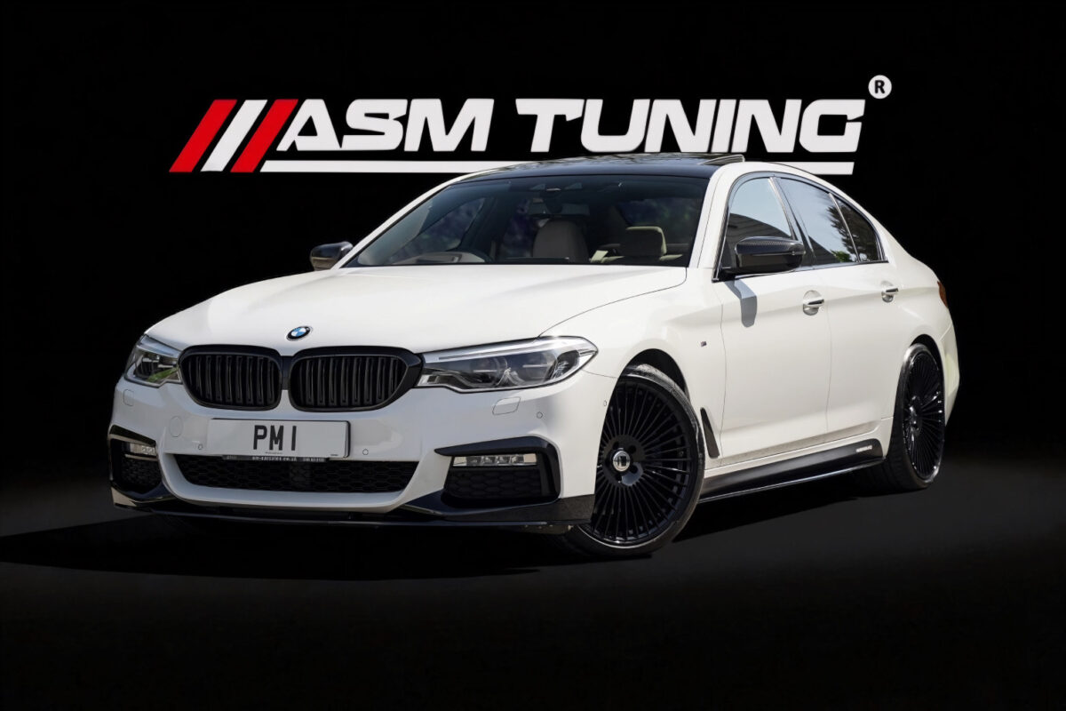 Colecție Carbon & Performanță BMW Seria 5 G30/G31 BMW G30 Seria 5 cu kit complet din carbon – splitter, difuzor, eleron – colecție ASM Tuning