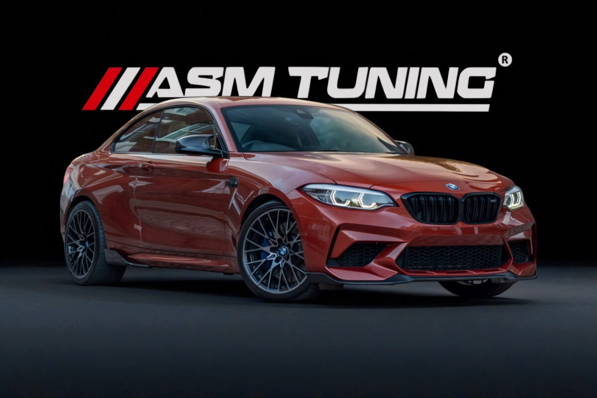 Colecție Carbon & Performanță BMW F87 M2 BMW M2 F87 cu splitter carbon, difuzor și eleron ASM Tuning – colecție performanță
