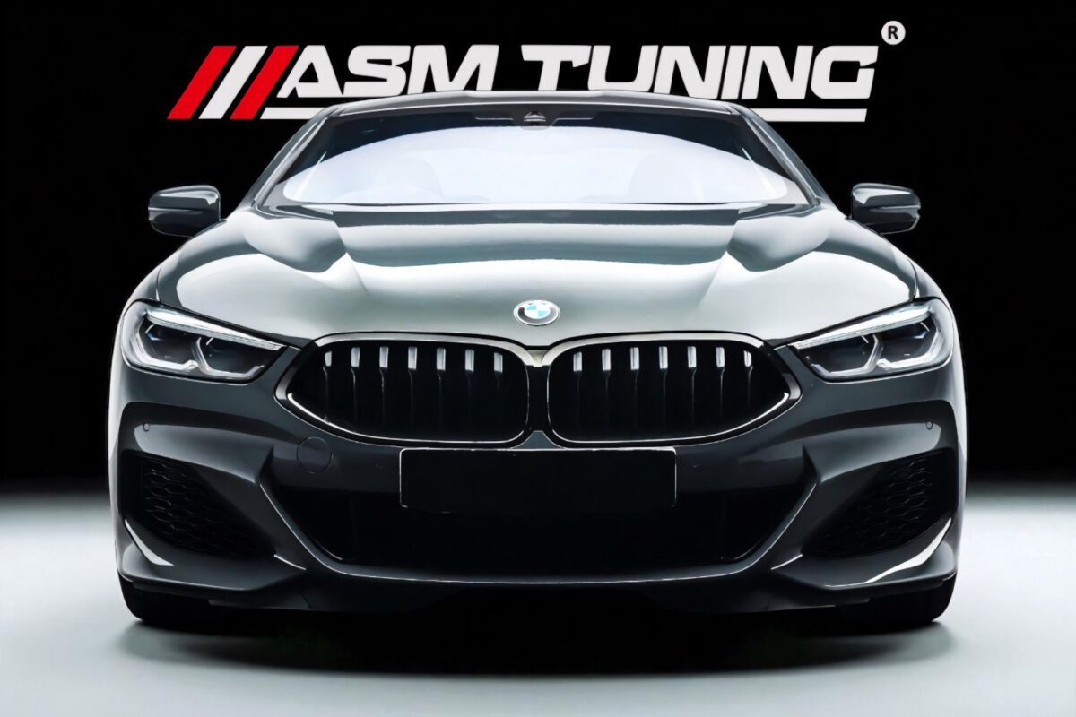 Colecție Carbon & Performanță Seria 8 G14/G15/16 BMW Seria 8 G15 echipat cu splitter frontal, difuzor spate și eleron din carbon real – colecție premium ASM Tuning pentru modelele G14, G15, G16