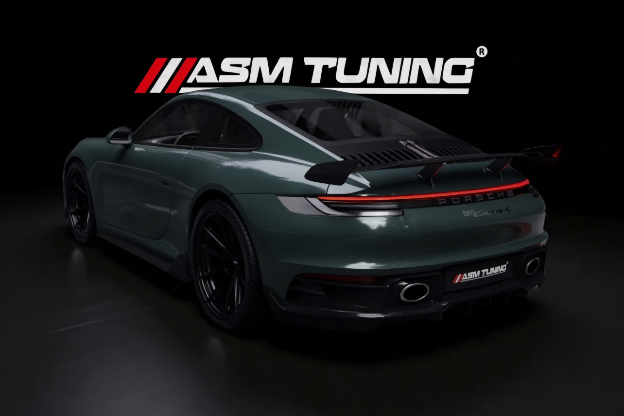 De ce să Alegi Carbonul pentru Tuning Auto Mașină tunată cu spoiler din fibră de carbon de la ASM Tuning