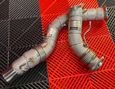 Downpipe din inox pentru evacuarea gazelor din motor turbo