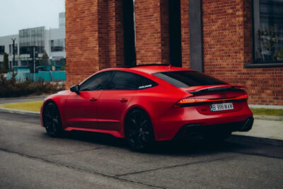 Audi RS7 C8 vedere spate OEM – pregătit pentru difuzor și spoiler din carbon ASM