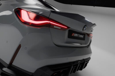 Eleron spate din fibra de carbon montat pe BMW M4 G82 
