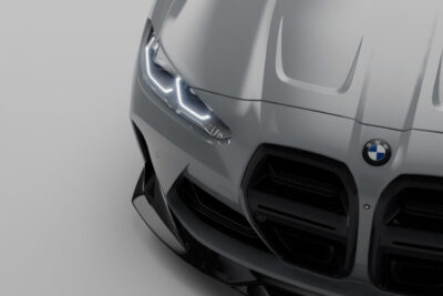 Grile fata din fibre de carbon instalate pe BMW M4 G82 aerodinamice